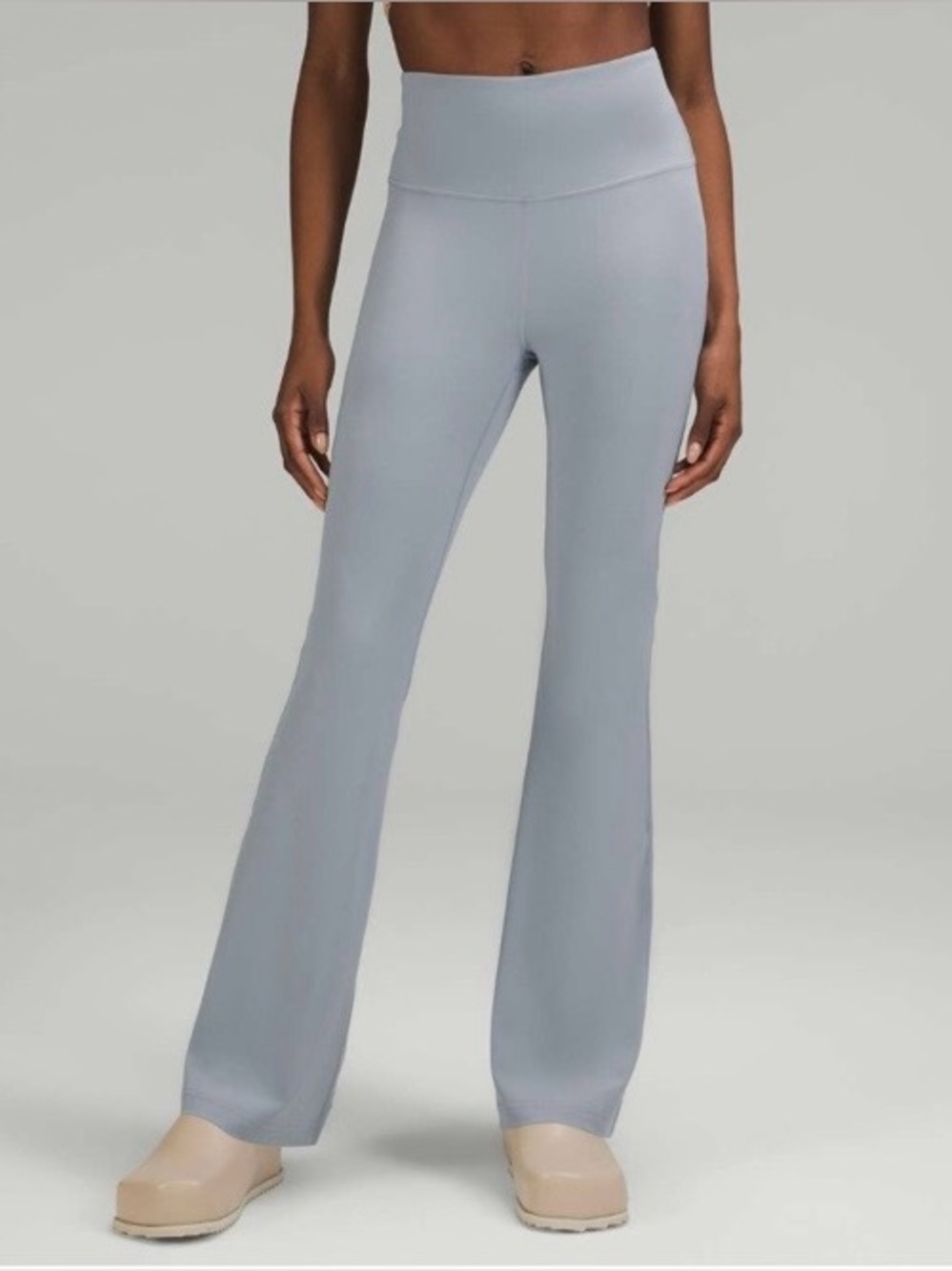 Lululemon Groove Super High Rise Flare Pants Chambray Blue Nulu